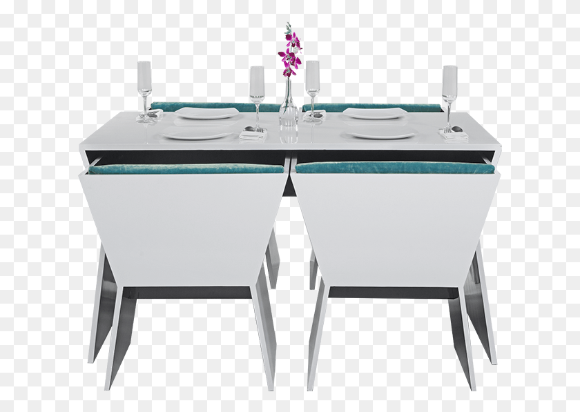 615x537 Trapezoid Dining Table With Chairs White Black Blue Bathroom Sink, Furniture, Home Decor, Dining Table HD PNG Download