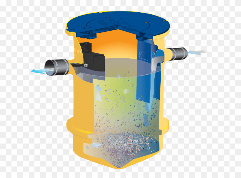 626x560 Trapzilla Solids Separator Cutaway Water And Solid Separator, Machine, Pump HD PNG Download