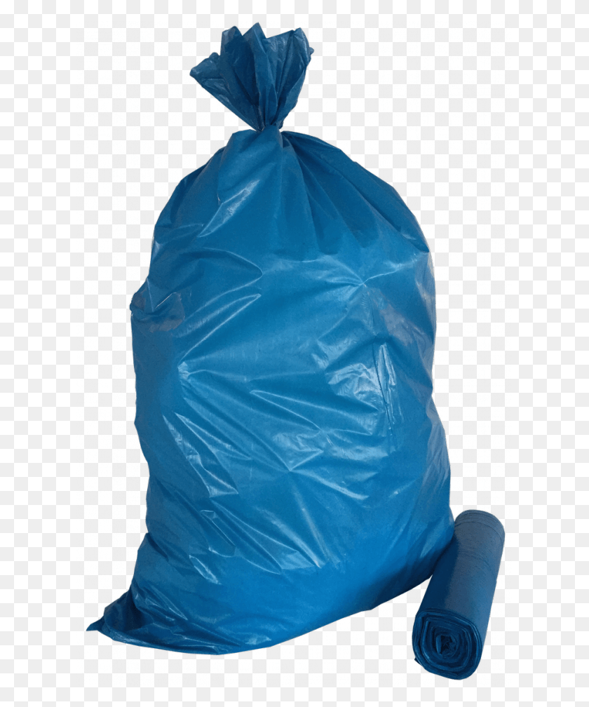 621x948 Trash Bag Blue Garbage Bag, Plastic Bag, Plastic, Person HD PNG Download