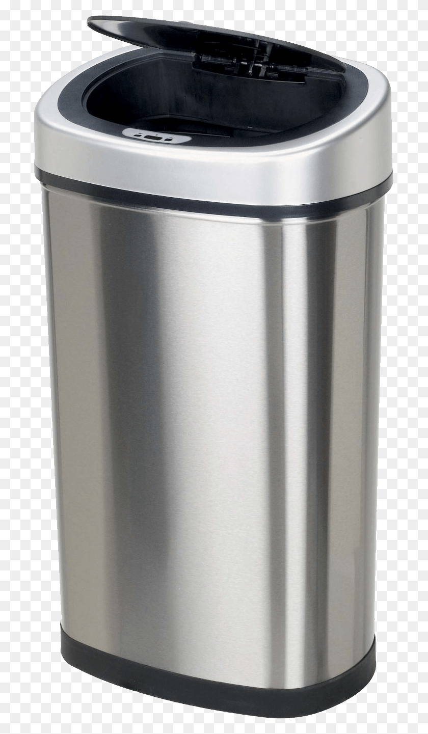 707x1381 Trash Can Touchless Garbage Can, Shaker, Bottle, Milk HD PNG Download