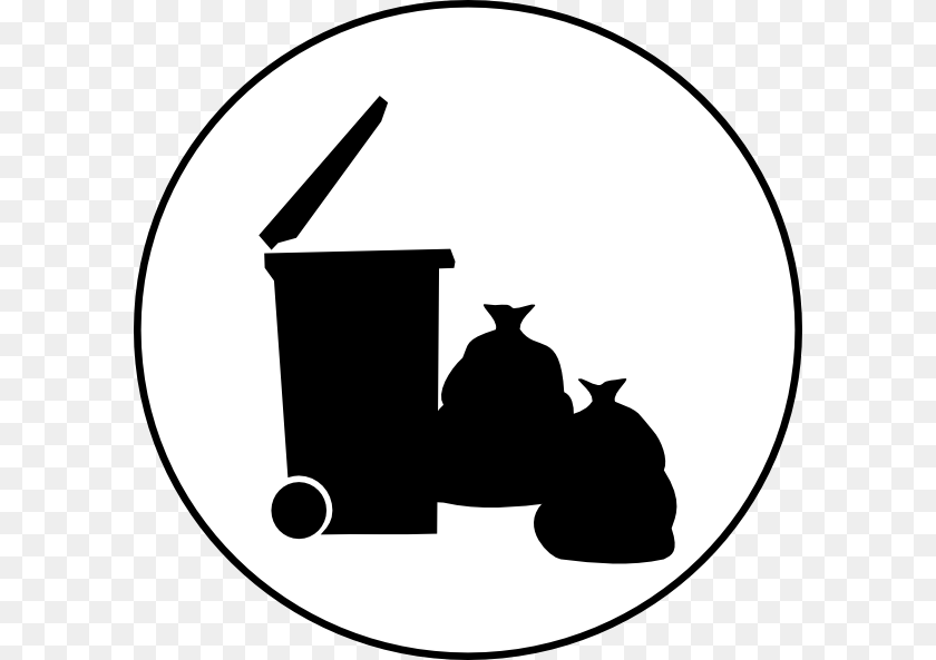 Trash Vector, Garbage, Stencil Clipart PNG