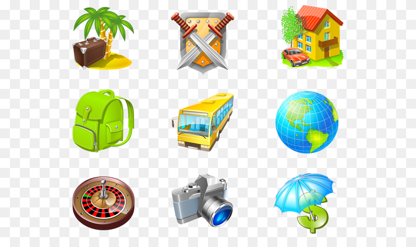 600x500 Travel Icons, Car, Transportation, Vehicle, Bus PNG