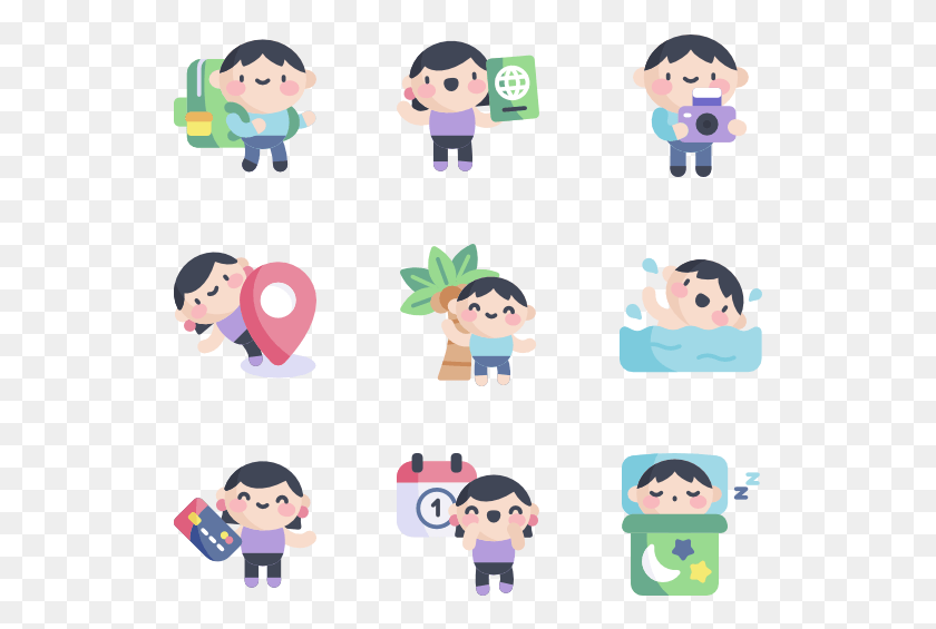 529x505 Travel People Cartoon, Crowd, Performer, Face HD PNG Download