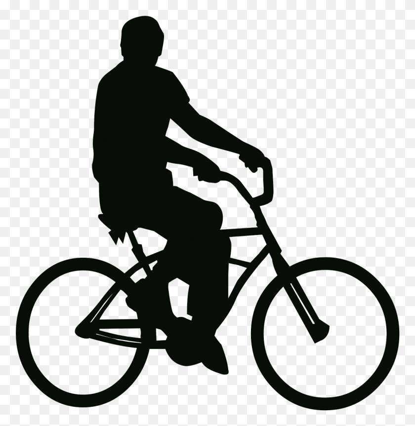 1201x1237 Travel Silhouette Drawing Outline Bicycle People Silhouette Bike, Vehicle, Transportation, Person HD PNG Download