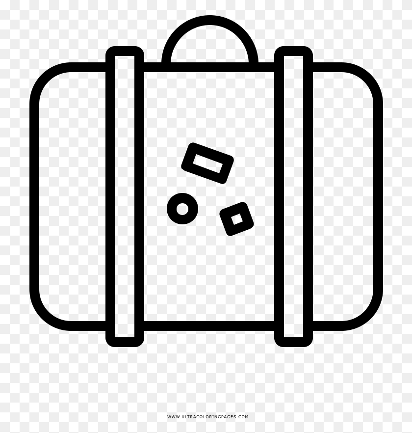 722x822 Travel Suitcase Coloring, Gray, World Of Warcraft HD PNG Download