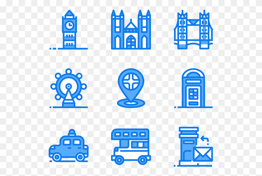 529x505 Travel To England London Icon, Pac Man, Text, Super Mario HD PNG Download