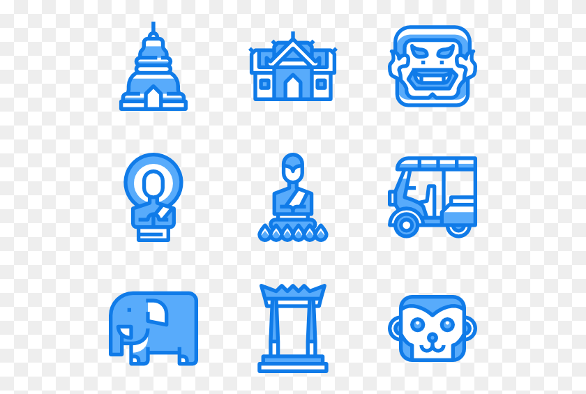 529x505 Descargar Png Viajes A Tailandia Icono De Viaje Paquete De Iconos Conjunto De Iconos Templo Icono, Graphics, Light Hd Png