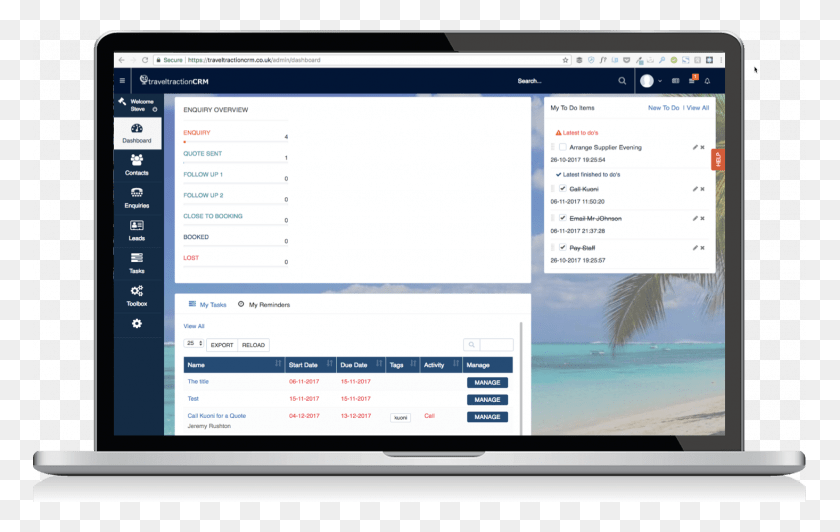 773x472 Traveltraction Crm Operating System, Monitor, Screen, Electronics HD PNG Download