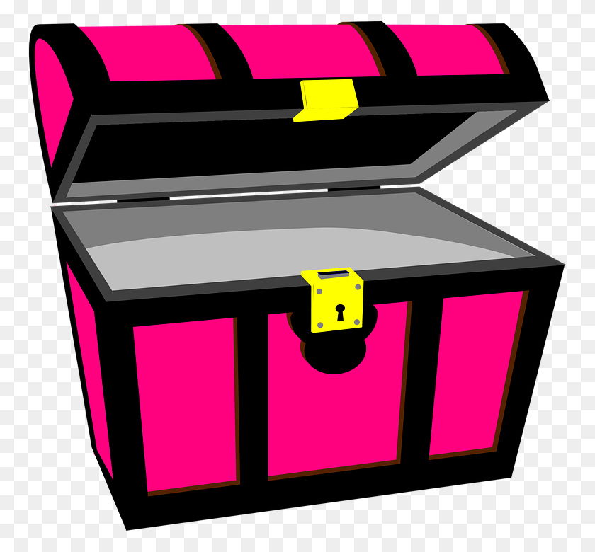 758x720 Treasure Chest Graphic Pink Treasure Chest Clipart, Box, Treasure HD PNG Download