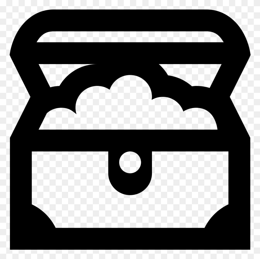 1105x1101 Treasure Chest Icon Clipart Treasure Clip Art Black And White, Gray, World Of Warcraft HD PNG Download
