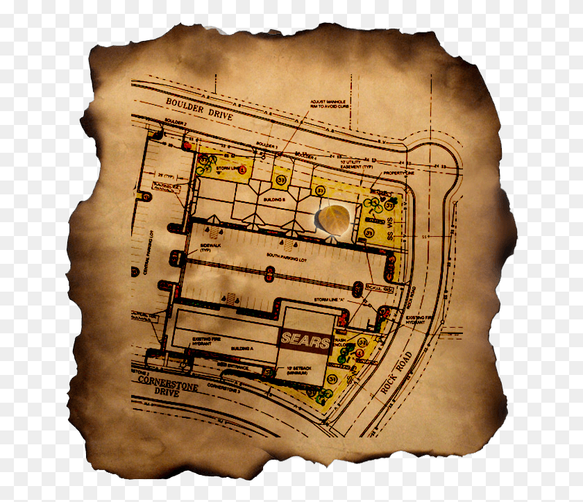 654x663 Treasure Map Plan, Plot, Diagram, Floor Plan HD PNG Download