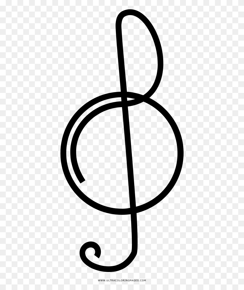 425x939 Treble Clef Coloring, Gray, World Of Warcraft HD PNG Download