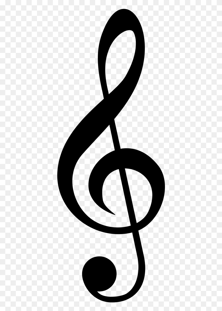 414x1116 Treble Clef Treble Clef Music Symbol, Gray, World Of Warcraft HD PNG Download
