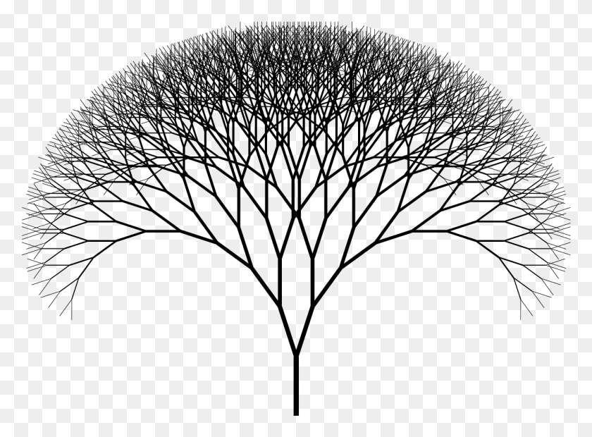 1263x907 Tree 2 Fractal Tree, Gray, World Of Warcraft HD PNG Download
