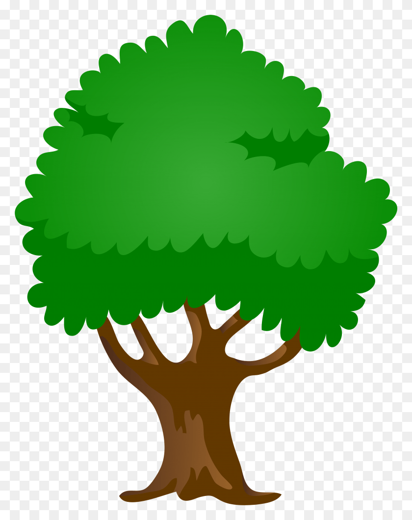 Дерево зеленое мультяшное