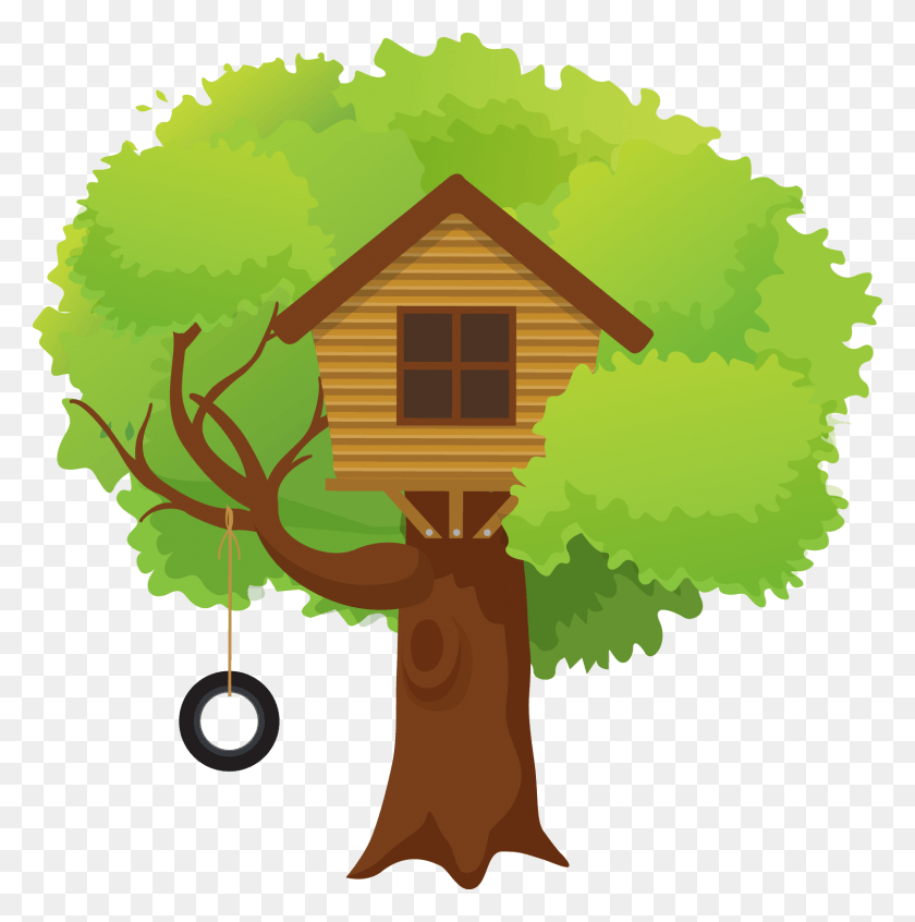 1614x1627 Tree House Illustration Treehouse Illustration, Housing, Building, Plant HD PNG Download