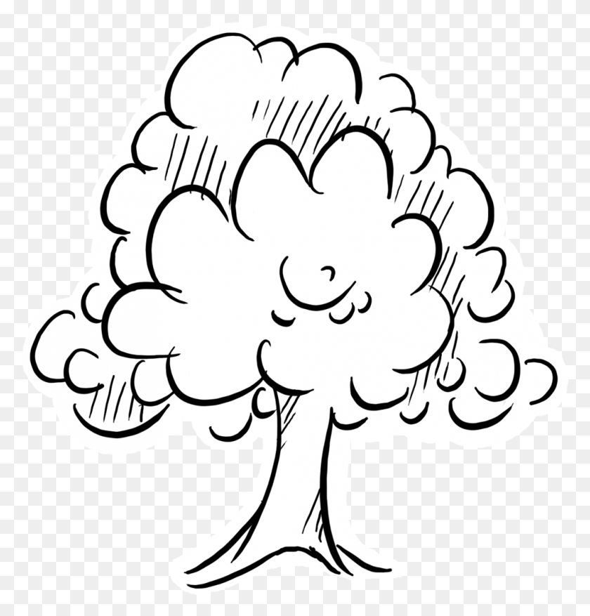 1004x1052 Иллюстрация Дерева Контура, Лев, Дикая Природа, Млекопитающее Hd Png Скачать