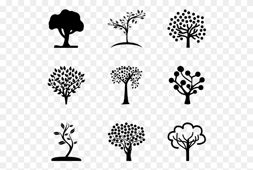 528x505 Tree Symbol Free Tree Vector Icons, Gray, World Of Warcraft HD PNG Download