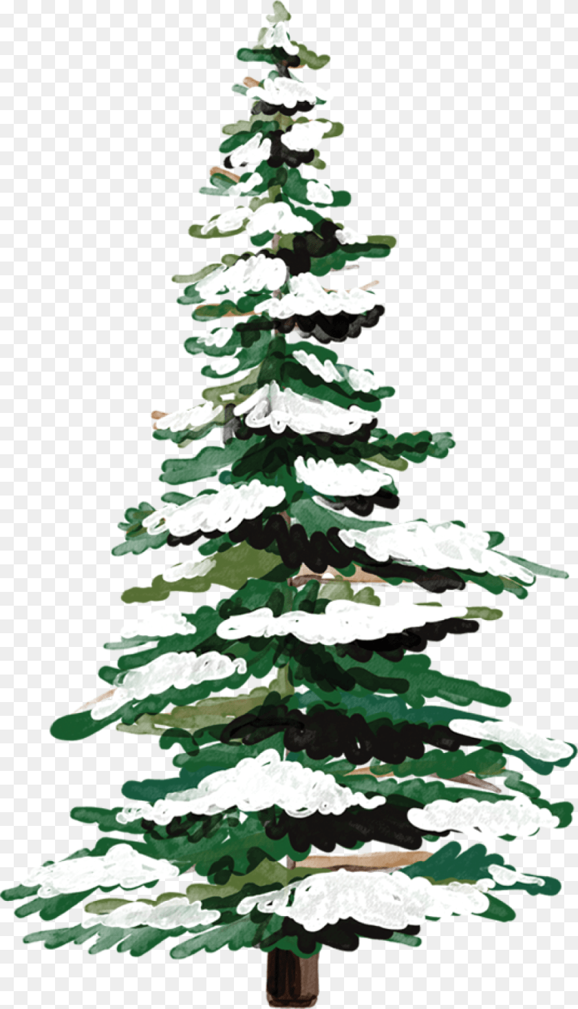 Tree With Snow Print Amp Cut File Christmas Tree, Fir, Pine, Plant, Christmas Decorations Transparent PNG