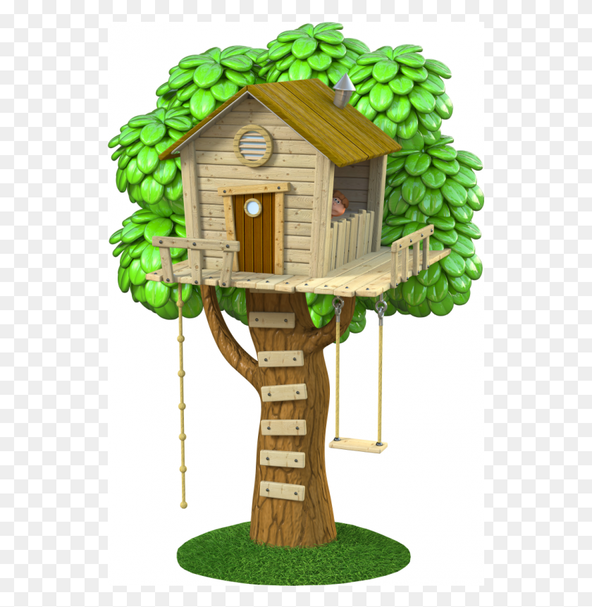 535x801 Treehouse Transparent Tree House Clipart, Bird Feeder, Housing, Building HD PNG Download