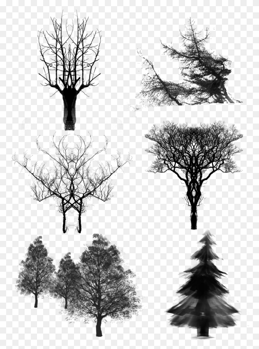 Dead Trees Vector Tree Silhouette Photoshop Line Art, Gray, World Of ...