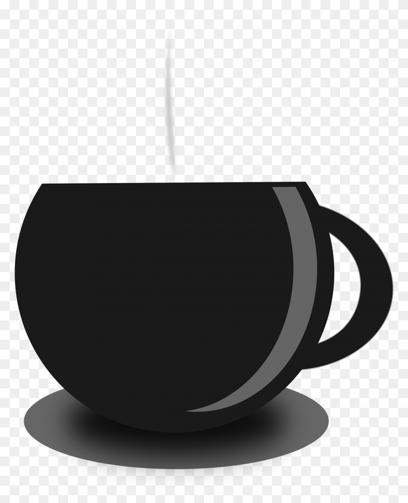 2556x3200 Trend Free Teacup Cliparts Free Clip Art Black Coffee Cup Graphic, Cup, Pottery, Weapon HD PNG Download