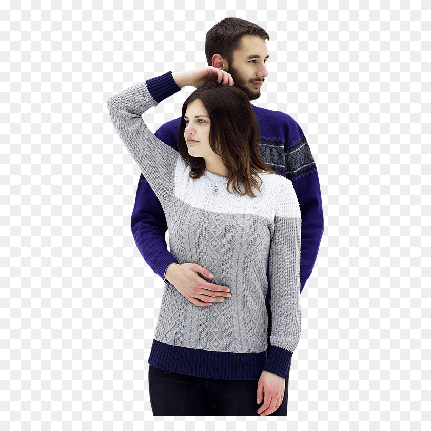 431x779 Trendy Dressed Men And Women Couples With Transparent, Clothing, Apparel, Sweater HD PNG Download