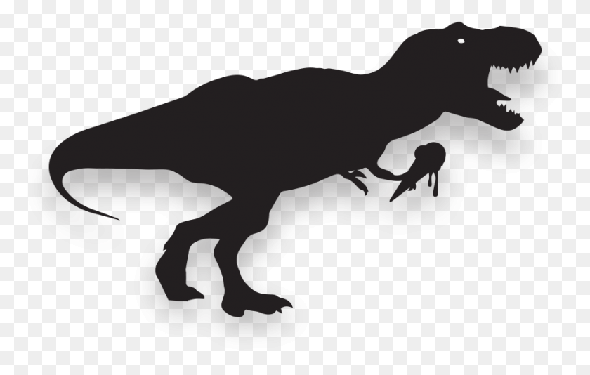 905x551 Trex Black T Rex Силуэт, Животное, Млекопитающее Hd Png Скачать