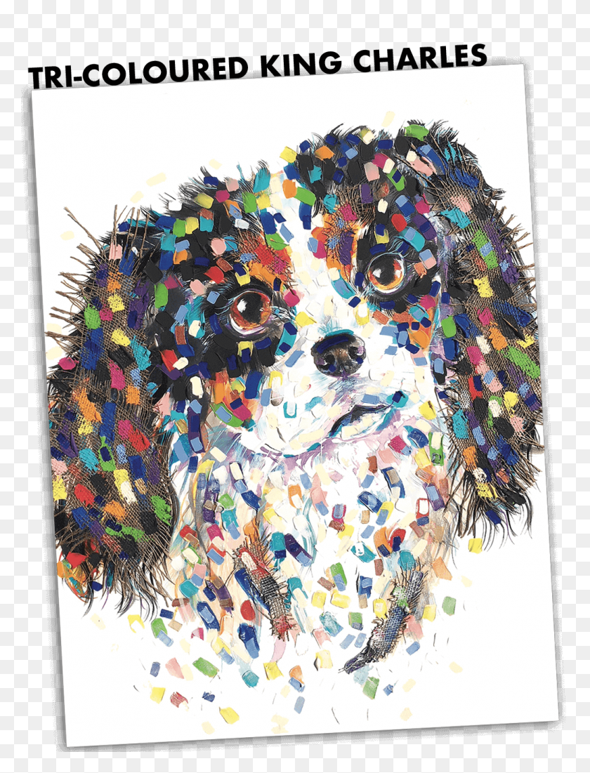 1043x1393 Tri Coloured King Charles Card Bernese Mountain Dog, Graphics, Modern Art HD PNG Download