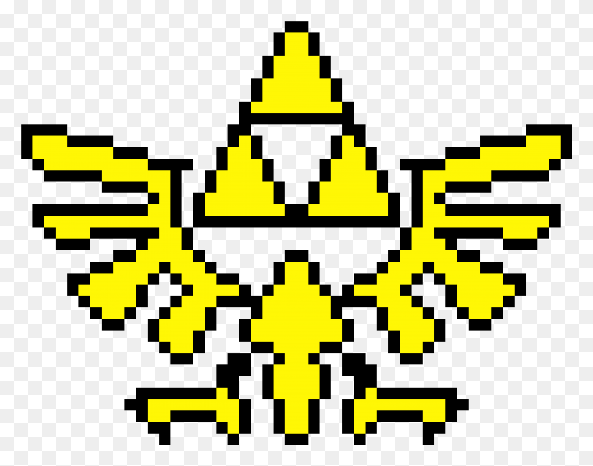 4801x3701 Pixel Art Tri Force Zelda Triforce, Первая Помощь, Подглядывает, Автомобиль Hd Png Скачать