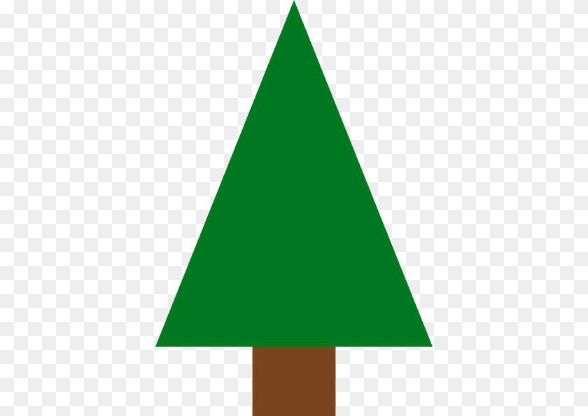 Triangle Christmas Tree Clipart Sticker PNG
