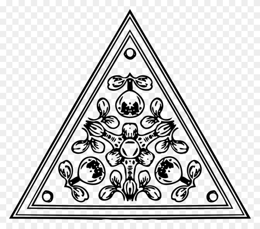 860x750 Треугольник Компьютерные Иконки Рисунок Орнамент Вектор Магический Кодомо Дракон, Серый, Мир Варкрафта Png Скачать