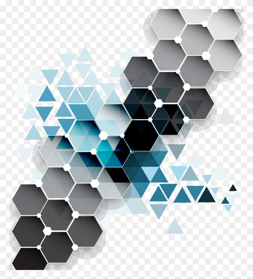 2078x2315 Triangle Geometry Colorful Vector Background, Honeycomb, Honey, Food HD PNG Download