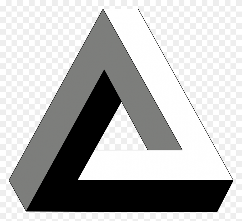 1052x954 Png Треугольник Иллюзия, Коврик Png Скачать