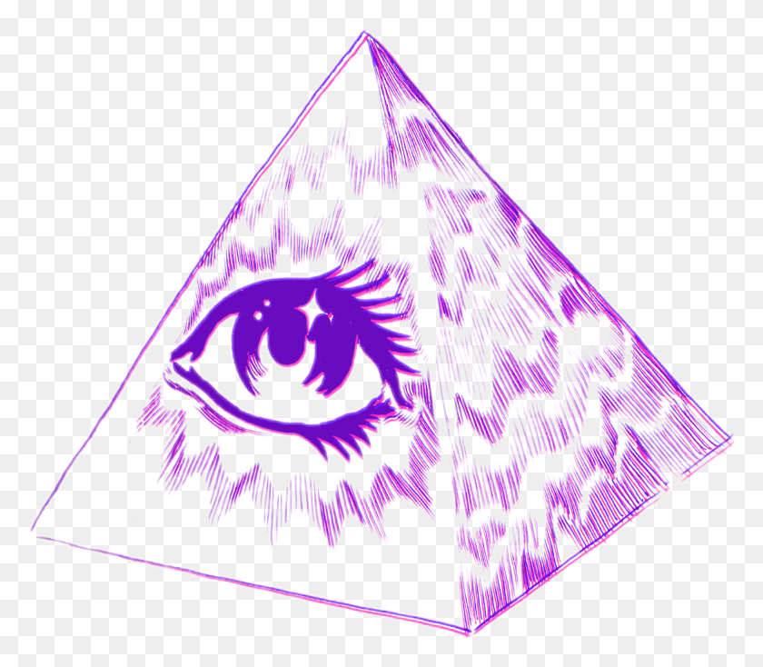1171x1012 Triangle Iluminati Waporwave Tumblr, Cone HD PNG Download