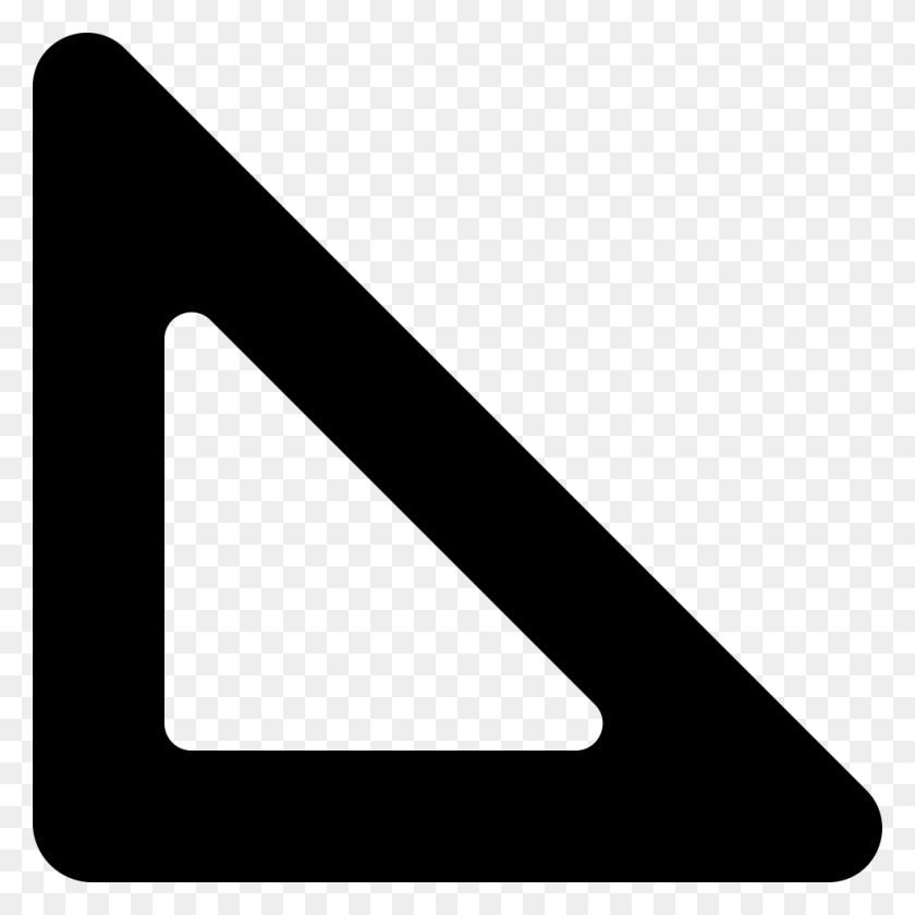 980x980 Triangle Of Down Left Arrow Outline Comments Left Triangle, Axe, Tool, Hammer HD PNG Download
