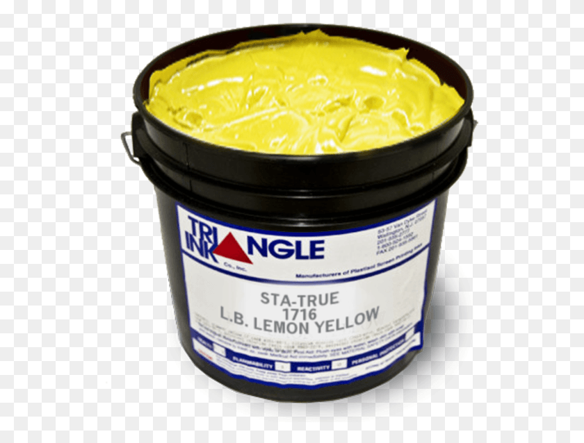 537x578 Triangle Sta True Low Bleed 1716 Lemon Yellow Plastisol Plastisol, Food, Paint Container, Mixer HD PNG Download
