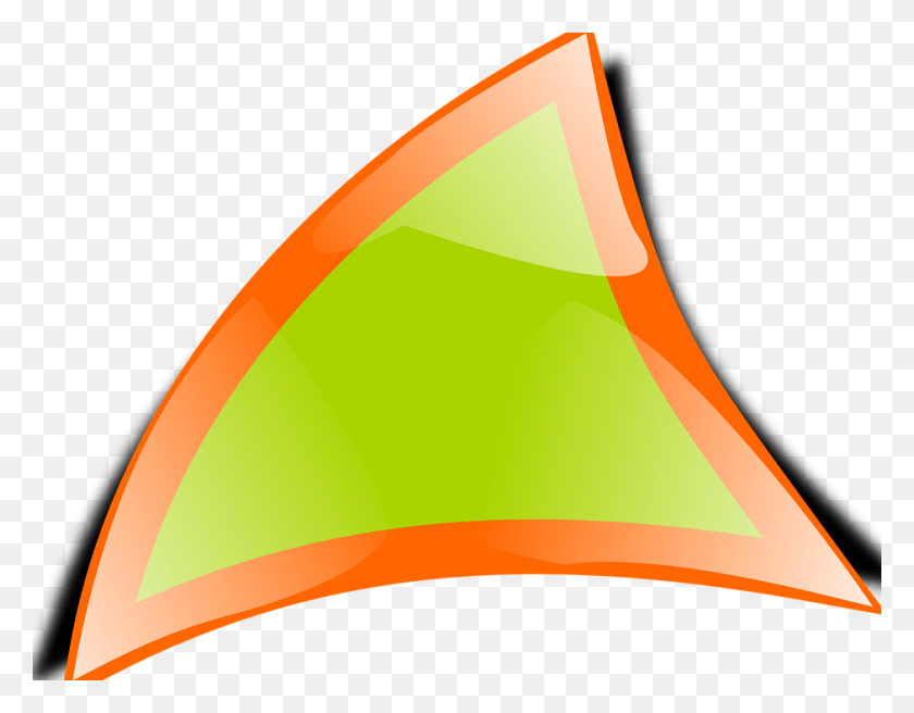941x720 Triangle Warped Border Frame Glossy Green Orange Warped Triangle, Label, Text, Pattern HD PNG Download