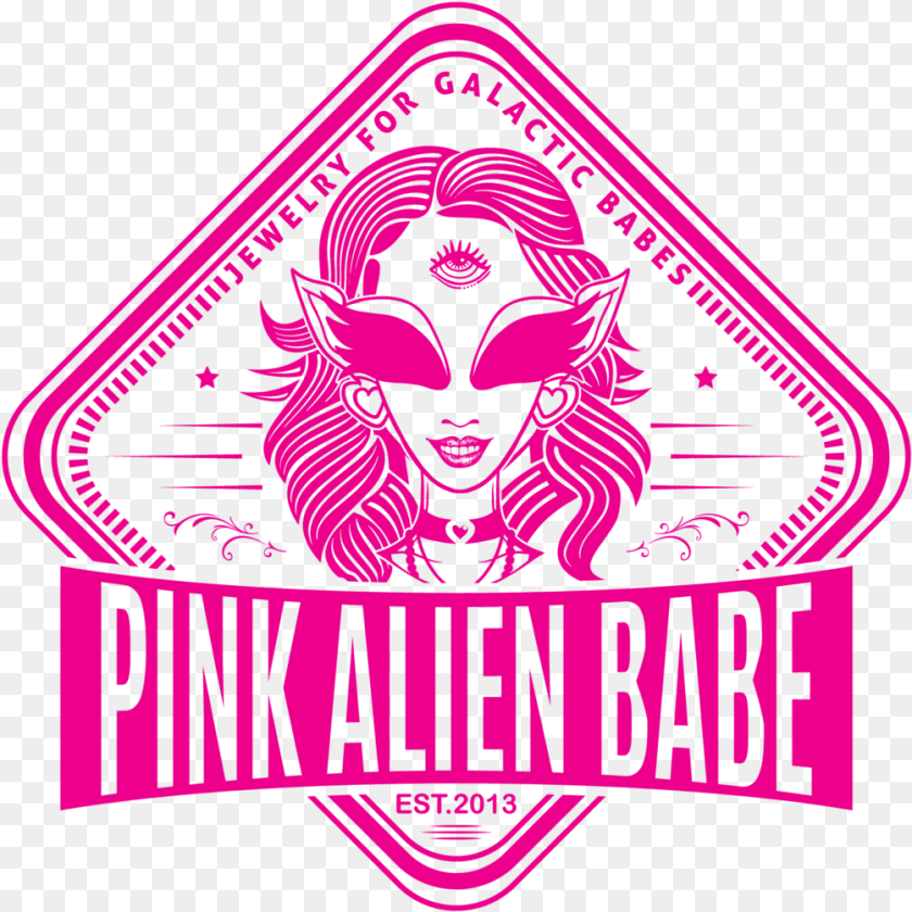 1005x1005 Triangles U2013 Pink Alien Babe Girl Face Logo, Baby, Person, Emblem Clipart PNG