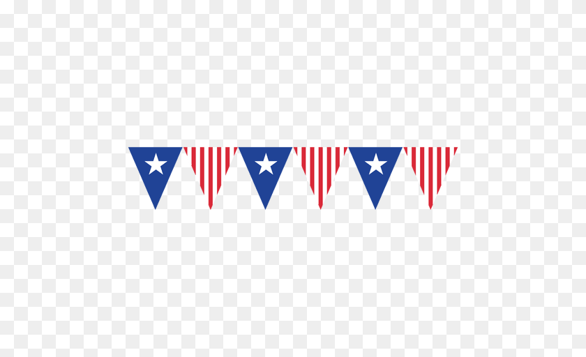 512x512 Triangles Usa Flag Bunting, Triangle PNG