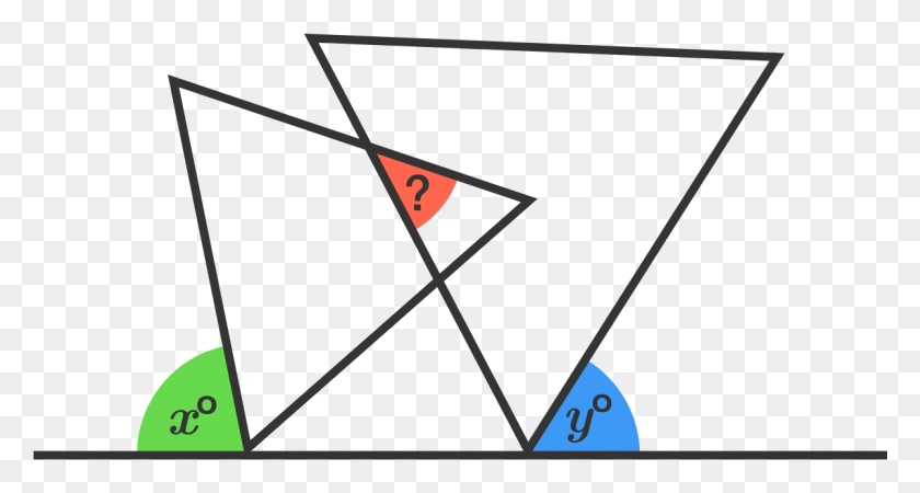 1201x602 Треугольный Клипарт Равносторонний Треугольник Перекрывающиеся Треугольники Найдите Углы, Воздушный Змей, Игрушка Png Скачать