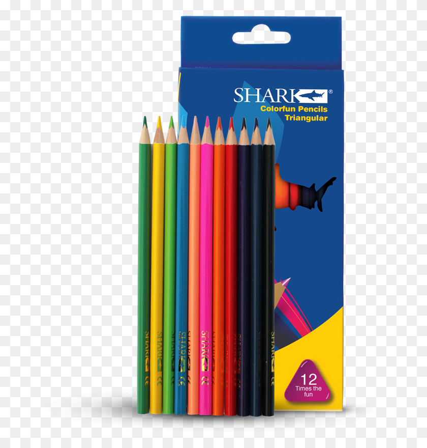666x820 Triangular Colored Pencils Parallel, Pencil HD PNG Download