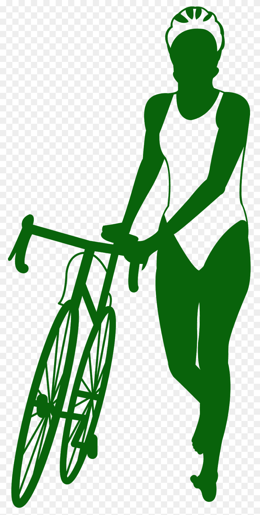 969x1920 Triathlon Silhouette, Person, Bicycle, Transportation, Vehicle Transparent PNG