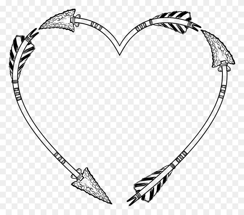 780x680 Tribal Arrow Heart Clipart, Moon, Outer Space, Night HD PNG Download