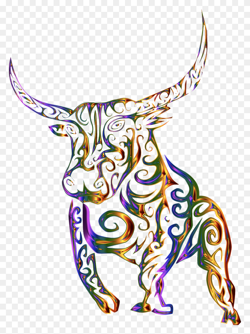 940x1280 Tribal Bull Cow Free Picture Bull Tattoo, Ornament, Pattern, Fractal HD PNG Download
