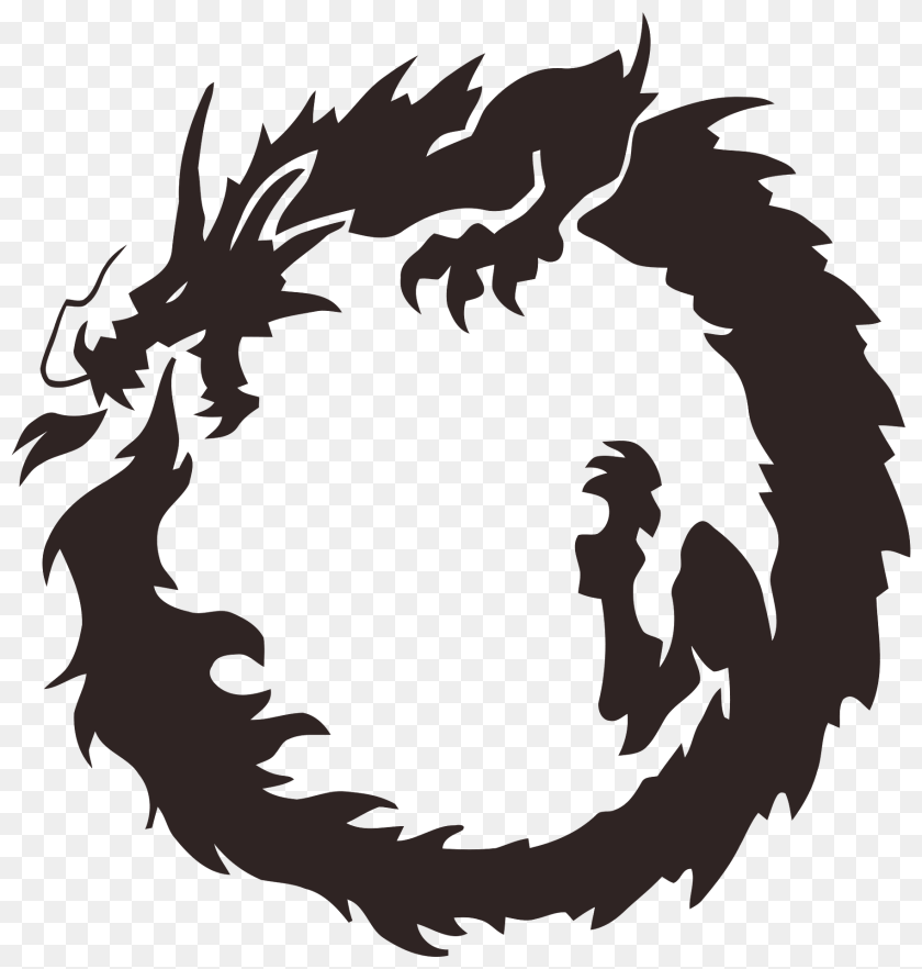 Tribal Dragon Clipart Transparent PNG