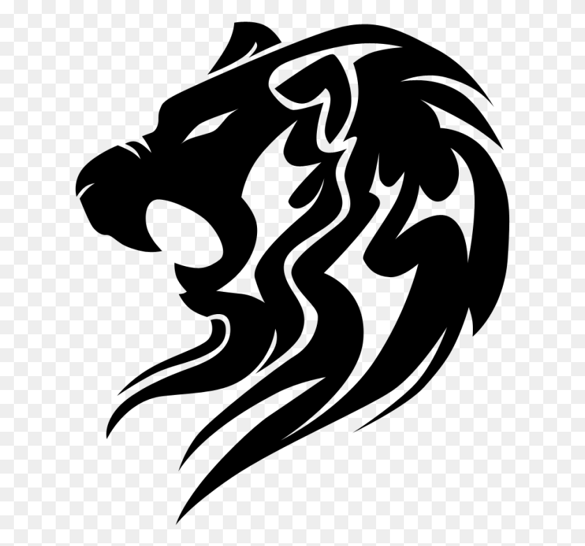 627x724 Tribal Lion Drawing, Gray, World Of Warcraft HD PNG Download
