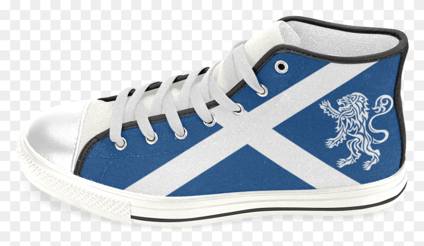 801x441 Tribal Lion Rampant And Saltire Flag By Artformdesigns Skate Shoe, Footwear, Clothing, Apparel Descargar Hd Png