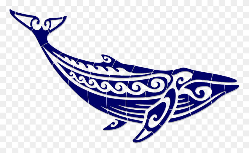 900x527 Tribal Whale Blue Tribal Humpback Whale Tattoo, Animal, Mammal, Sea Life HD PNG Download