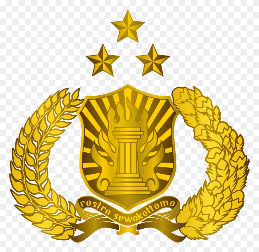 1169x1135 La Policía Nacional De Indonesia, Tribrata, Símbolo, Oro, Armadura Hd Png